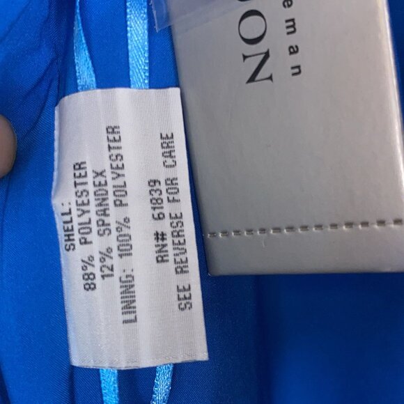 Teri Jon by Rickie Freeman blue collared cape dress - Picture 12 of 13